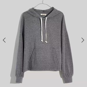 NWT Madewell MWL Skyterry Hoodie Sweatshirt small Heather storm